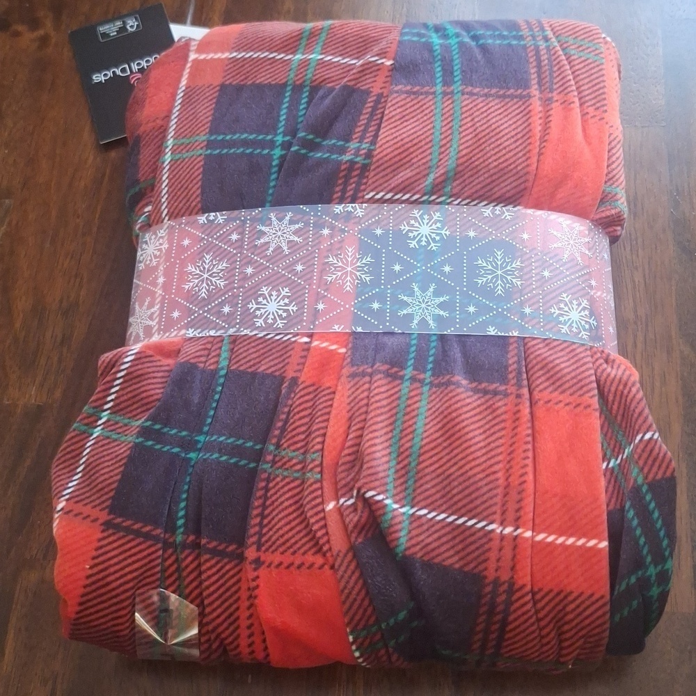 Cuddl Duds Velour Fleece V-Neck Pajama Top and Banded Bottom Pajama Pant Size L - Picture 3 of 4